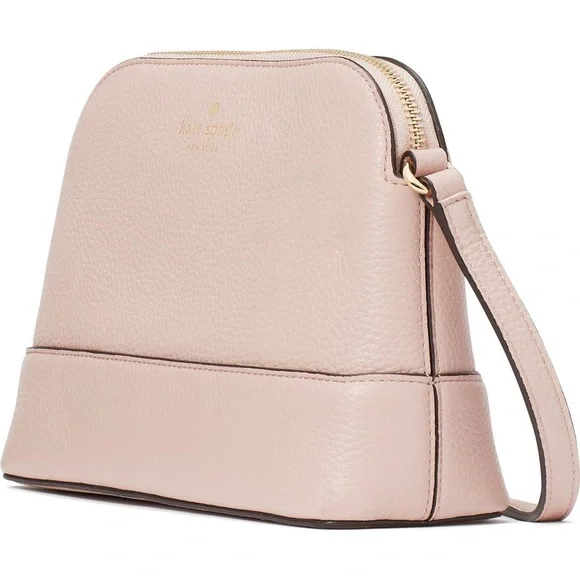 NEW KATE SPADE Leather Blush Pink Southport Ave Hanna Crossbody Bag zip closure - Picture 3 of 11
